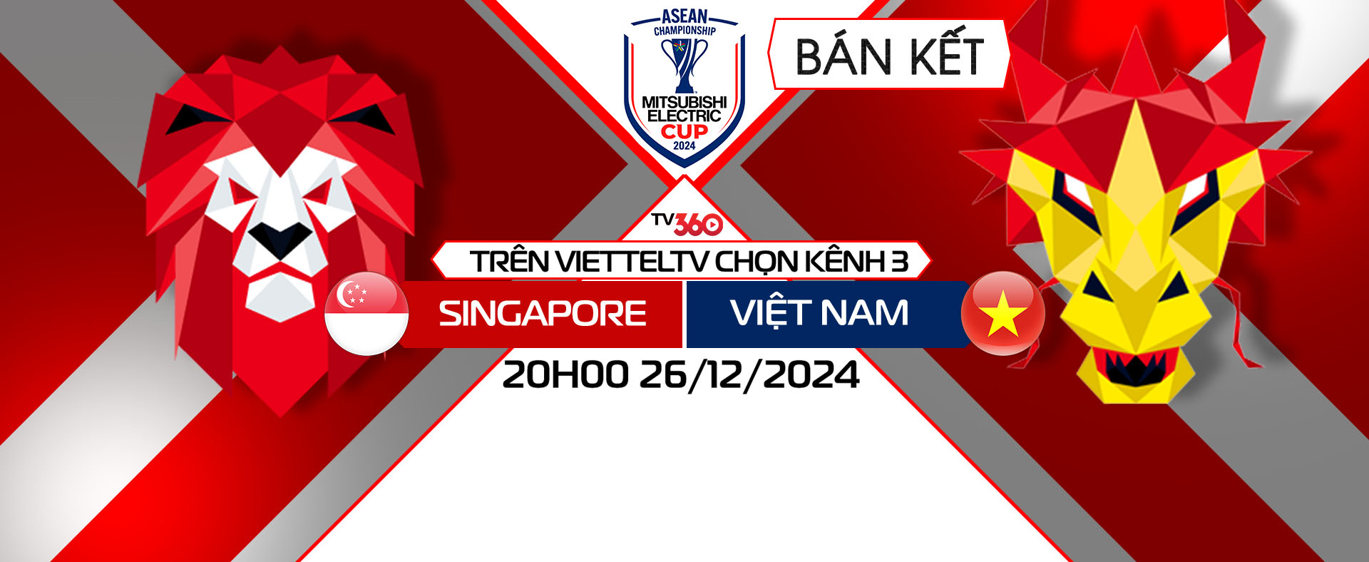 Link xem trực tiếp Việt Nam và Singapore (bán kết ASEAN Cup 2024)

